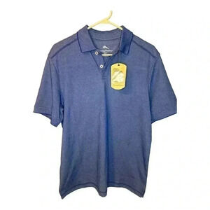 Tommy Bahama Men's Blue Polo Shirt, Small